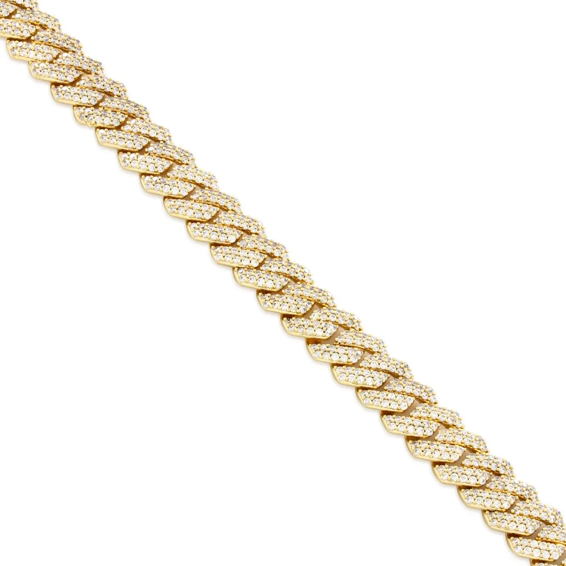 15mm Iced Diamond-Cut Miami Cuban Link Choker Chain