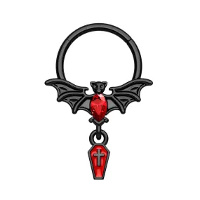 16G Bat Dangle Coffin Septum Hoop Ring