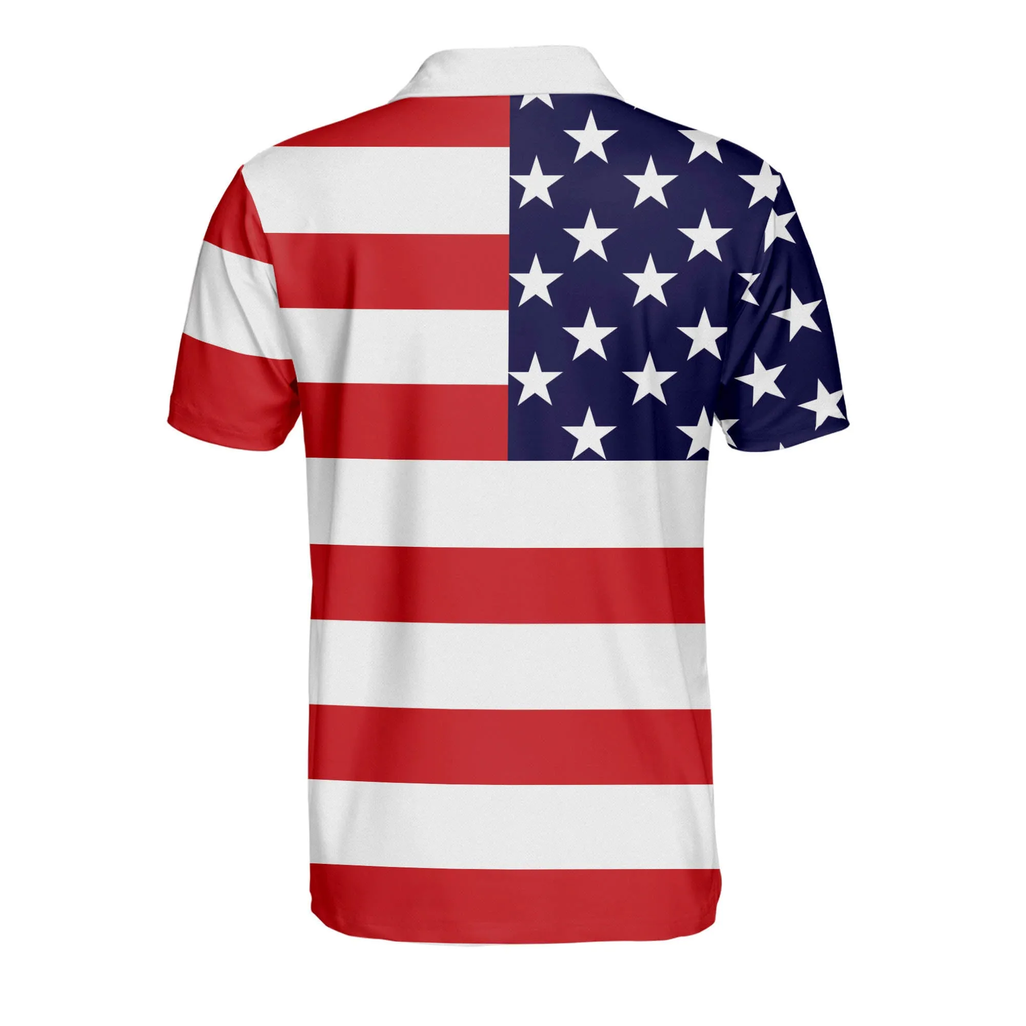 3D All Over Print US Flag Colors Patriotic Polo Shirt, USA Pattern Shirt for Men, Independence Day Polo Shirt