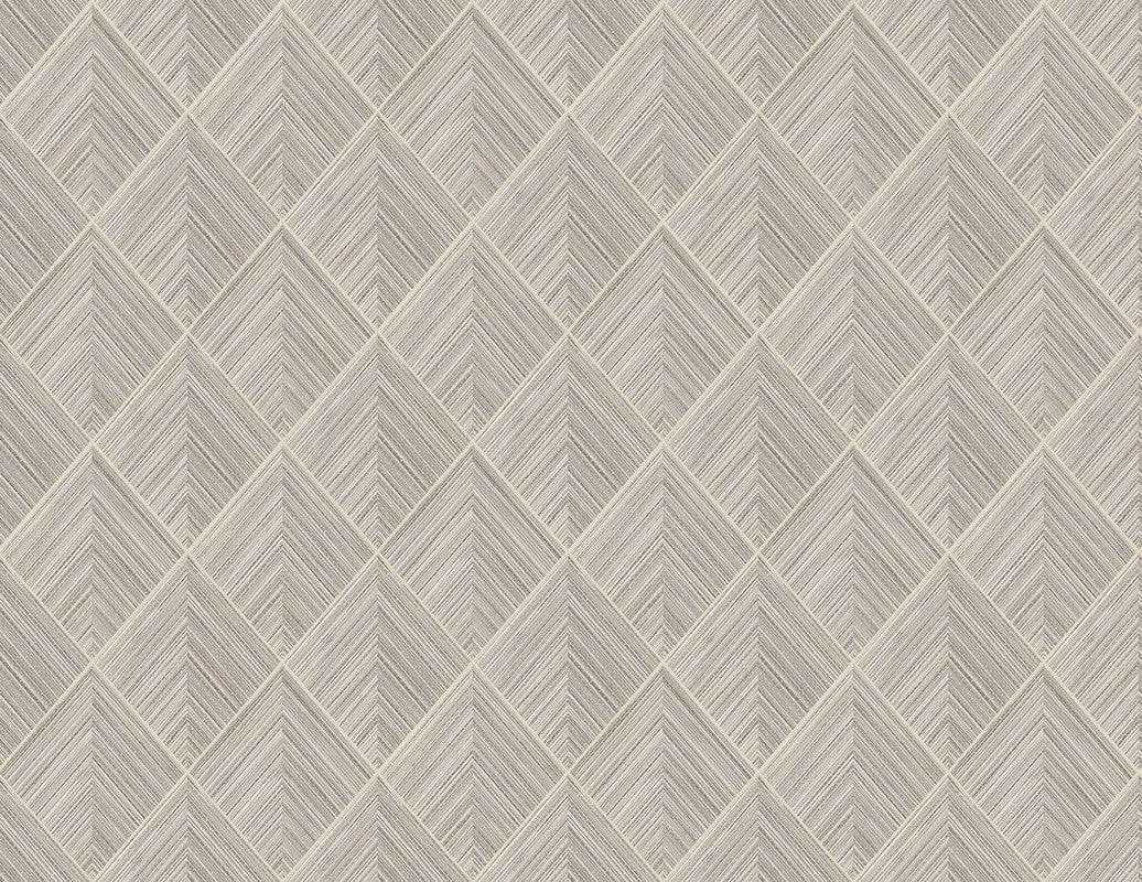 3D Pyramid Faux Grasscloth Wallpaper in Beige