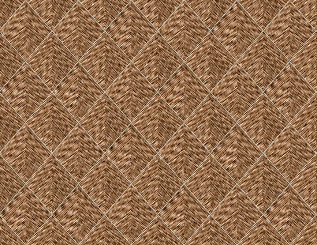 3D Pyramid Faux Grasscloth Wallpaper in Bronze