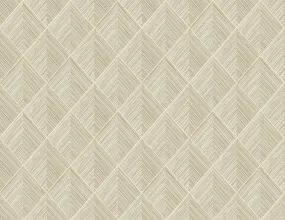 3D Pyramid Faux Grasscloth Wallpaper in Cream