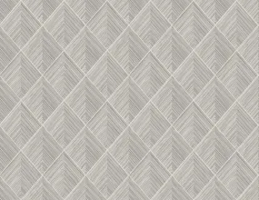 3D Pyramid Faux Grasscloth Wallpaper in Grey