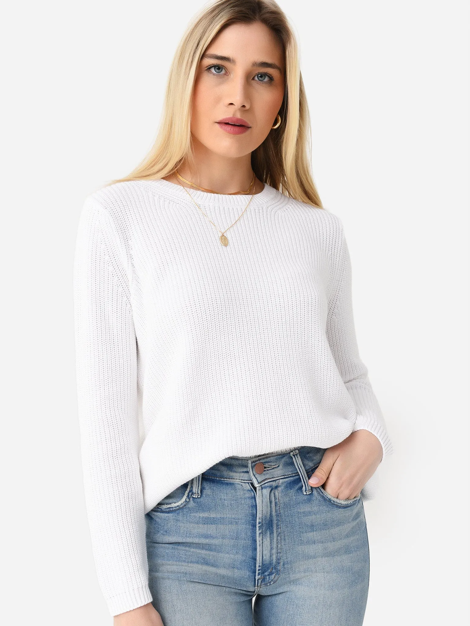 525 America Women's Emma Shaker Stitch Sweater