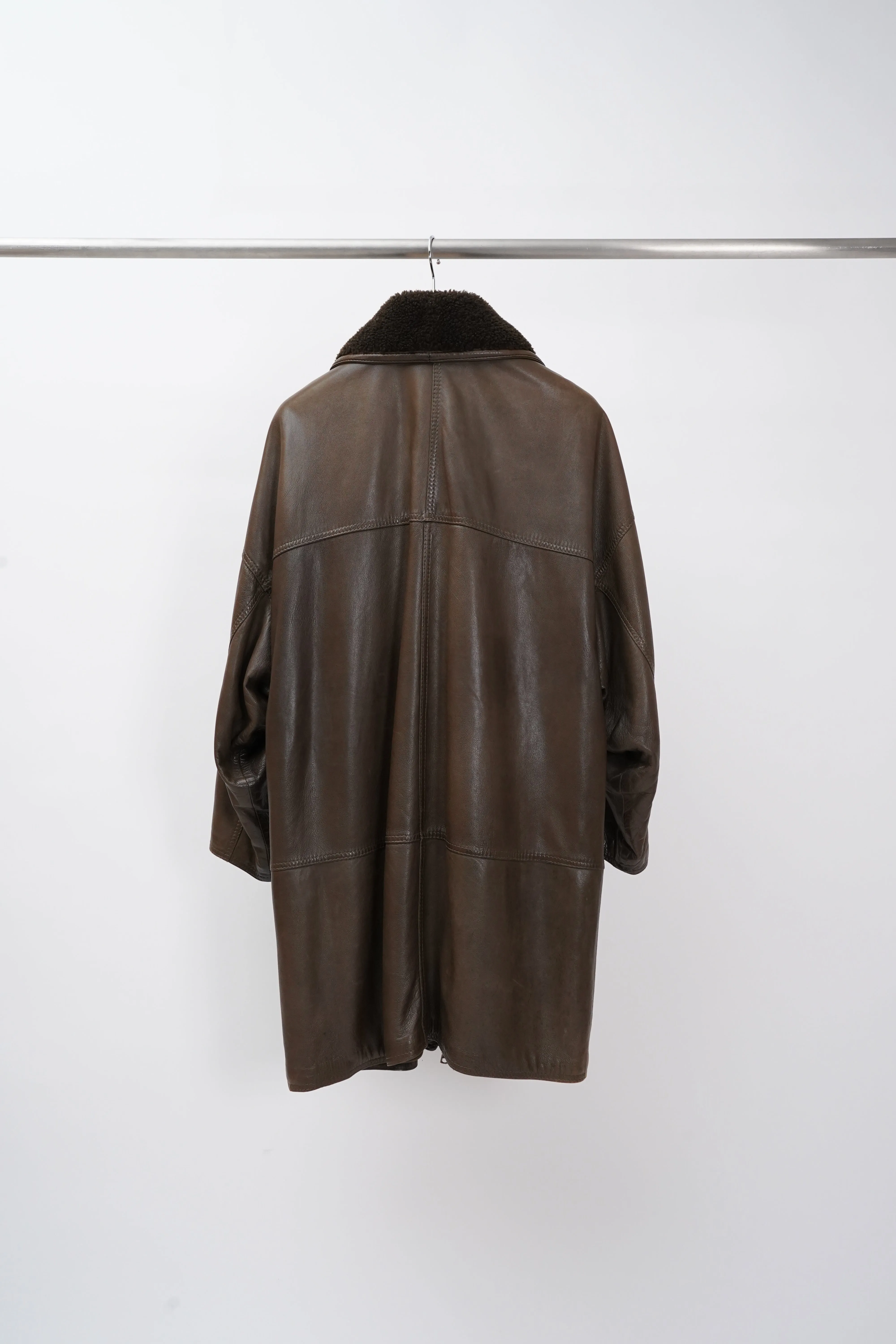 80's "Gianni Varsace" -Designed Leather Coat-