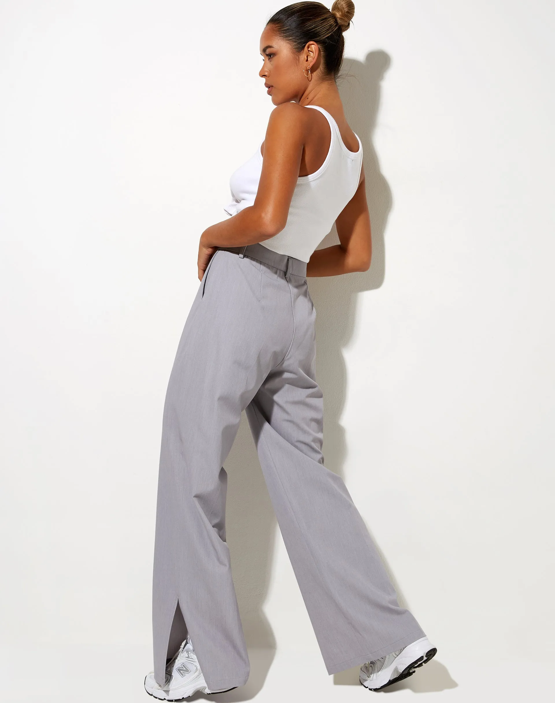 Abby Trouser in Silver Grey