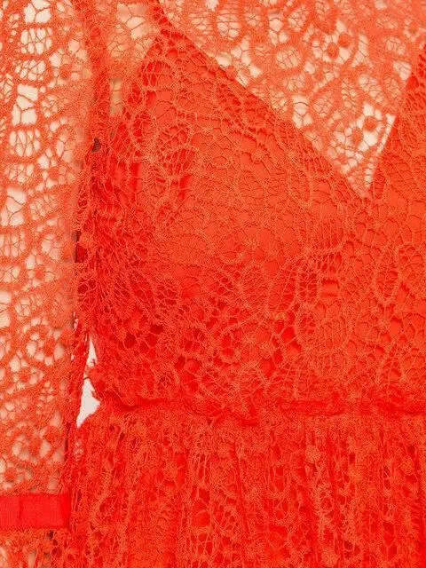 Alice McCall Orange 'Back to You' Lace Babydoll Mini Dress UK 12 US 8 EU 40