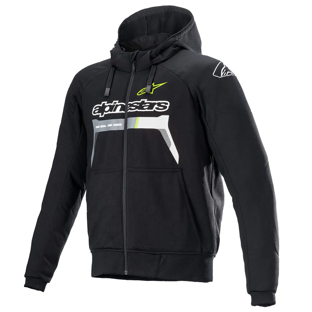 Alpinestars Chrome Ignition Hoodie Black Yellow Fluo