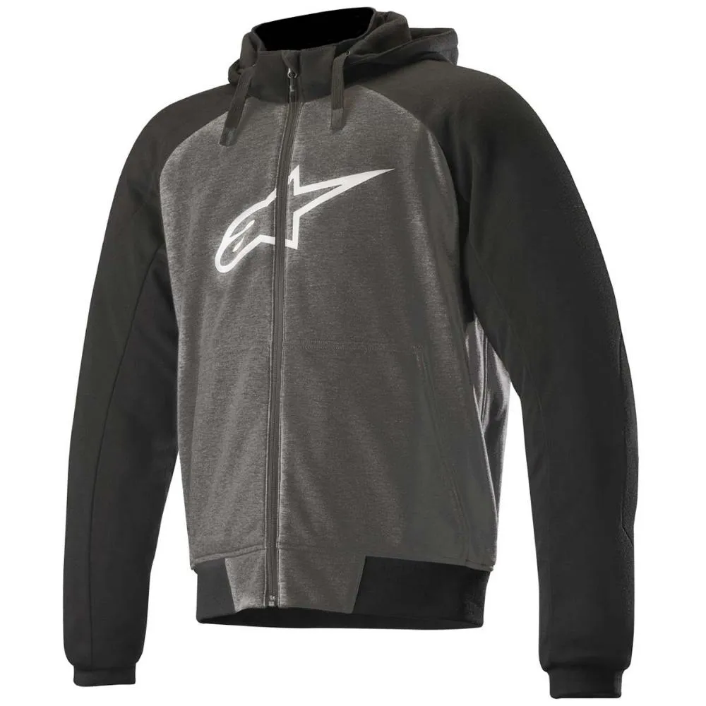 Alpinestars Men’s Chrome Sport Anthracite, Black and White Hoodie