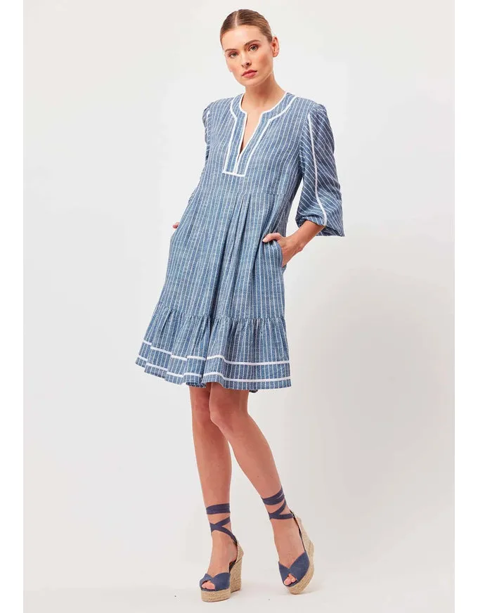 Antigua Babydoll Dress Del Mar Stripe