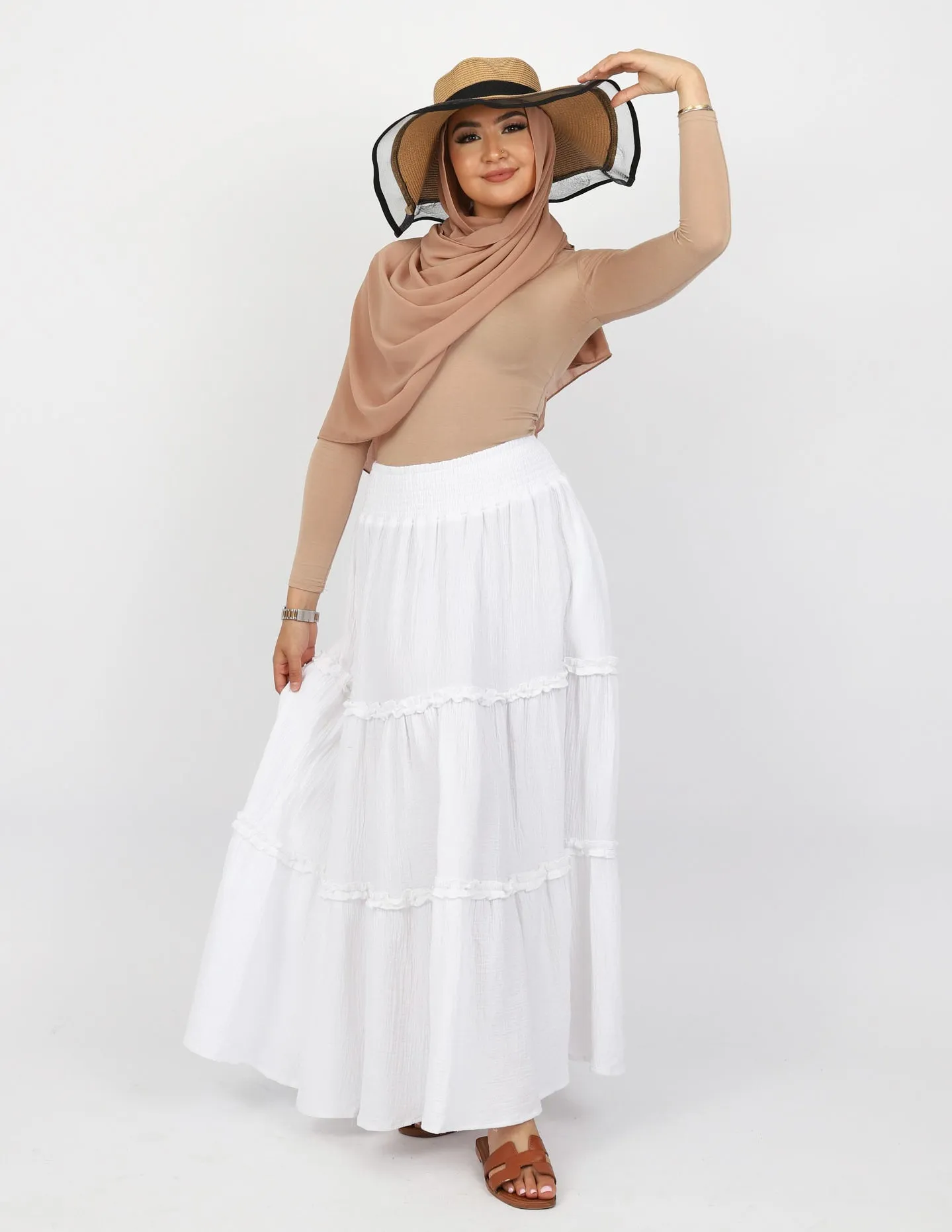 Asmara Cotton Tiered Skirt