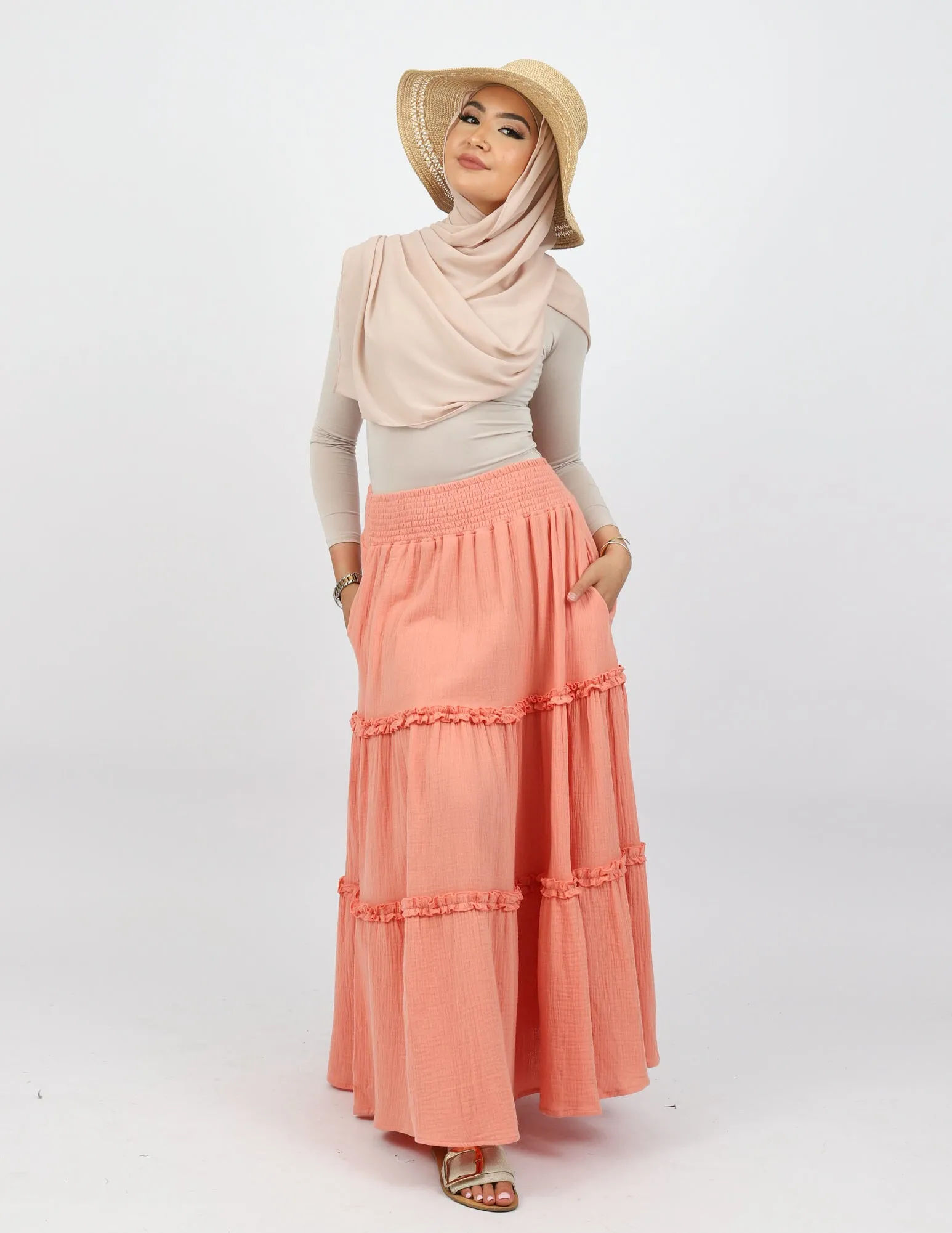 Asmara Cotton Tiered Skirt