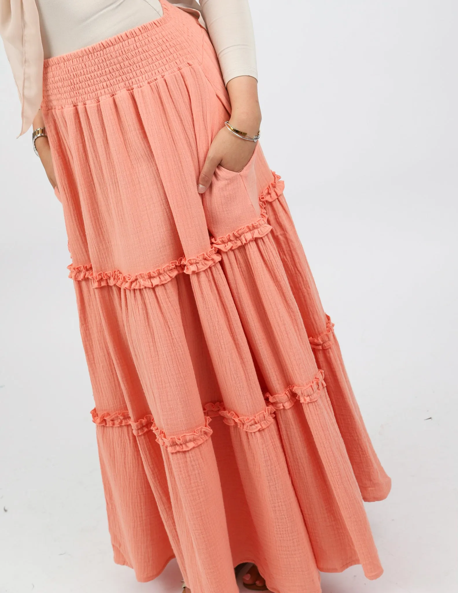 Asmara Cotton Tiered Skirt