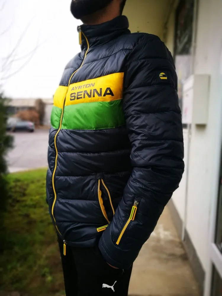 Ayrton Senna Jacket, Padded Track, Blue, 2018