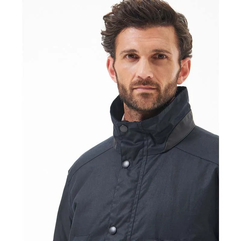 Barbour Brockstone Mens Wax Jacket - Navy