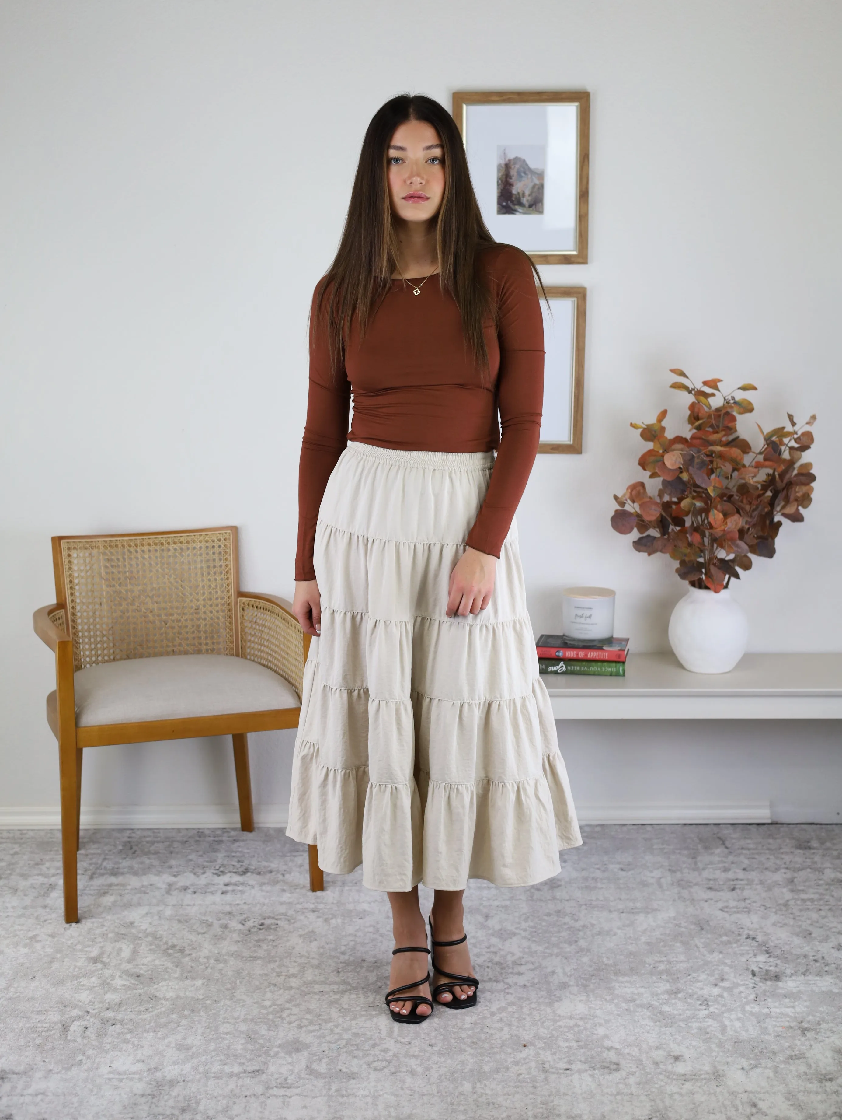 Bernie Tiered Midi Skirt