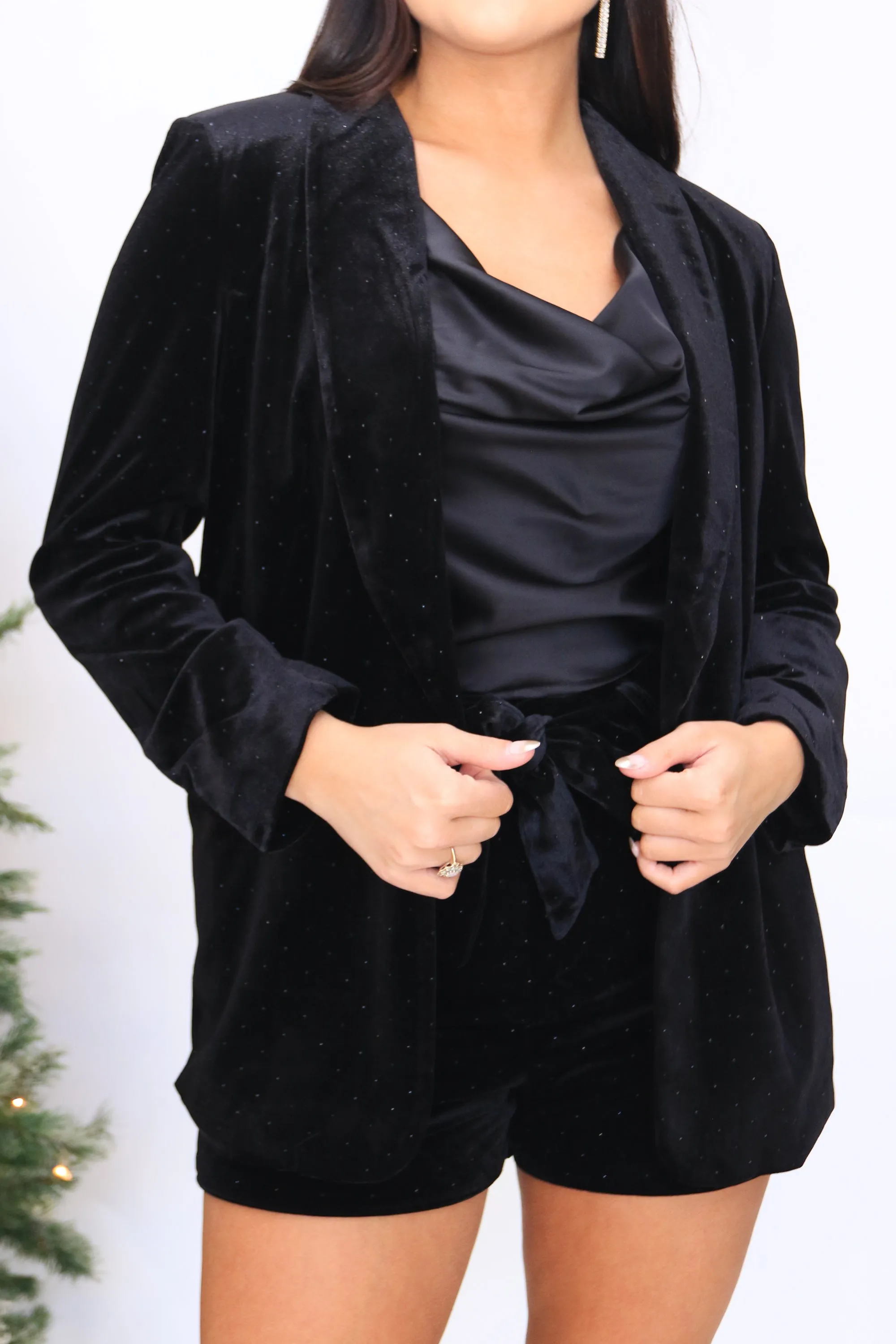 Black Velvet Blazer by Molly Bracken