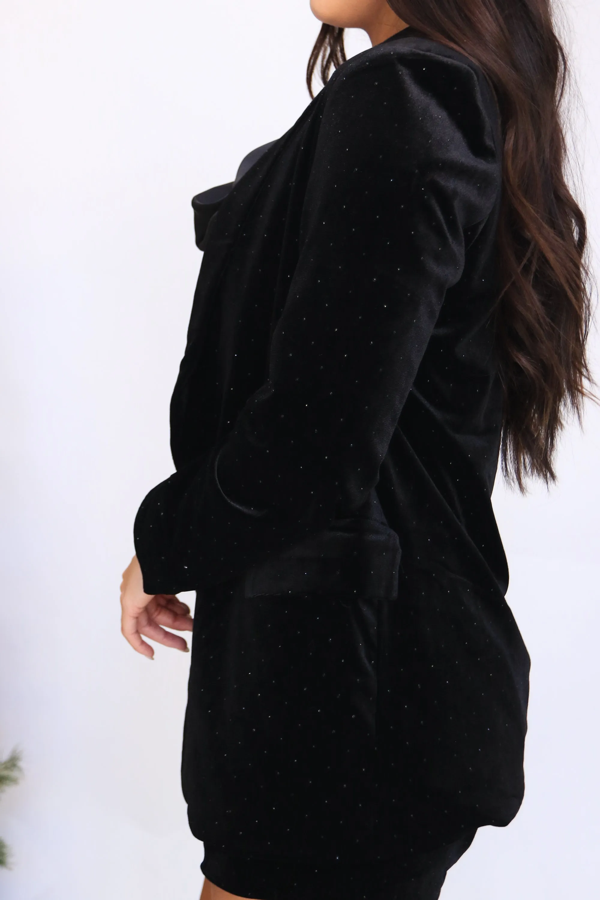 Black Velvet Blazer by Molly Bracken