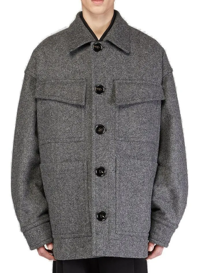 Bottega Veneta Felted Buttoned Coat