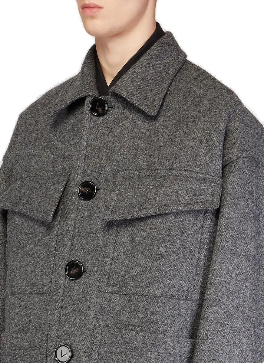 Bottega Veneta Felted Buttoned Coat