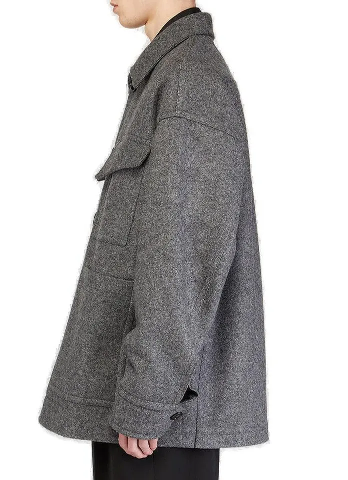 Bottega Veneta Felted Buttoned Coat