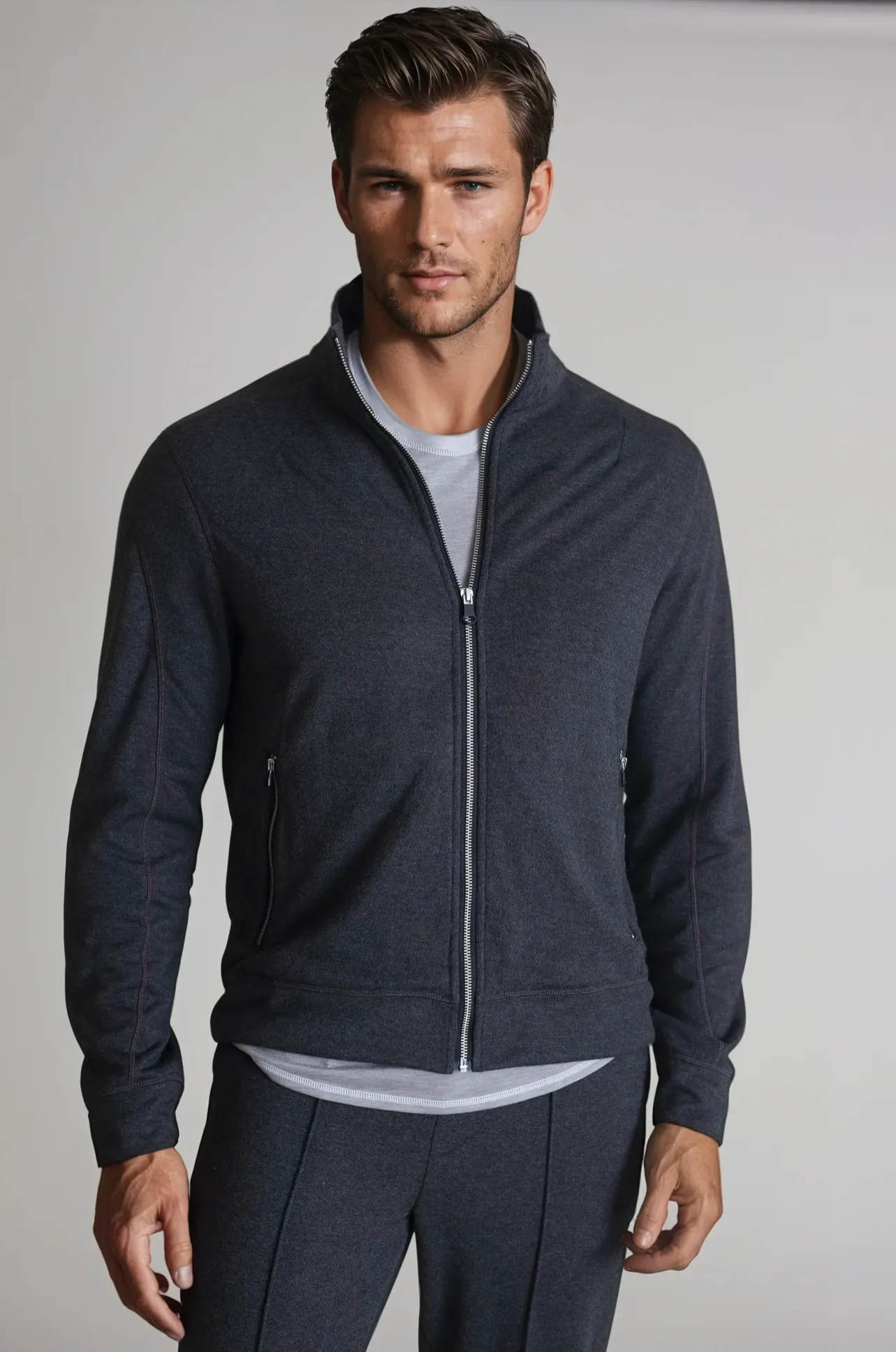 Breckenridge Full-Zip Sweatshirt - Charcoal Grey