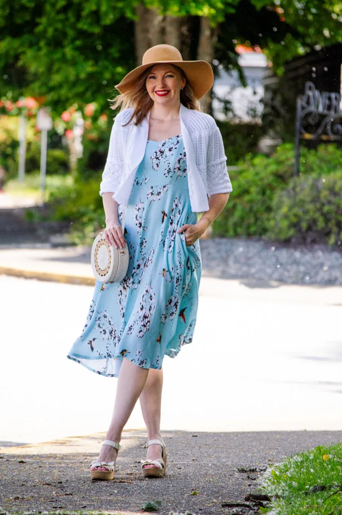 Bristol Dress, Oiseau, Linen Bamboo