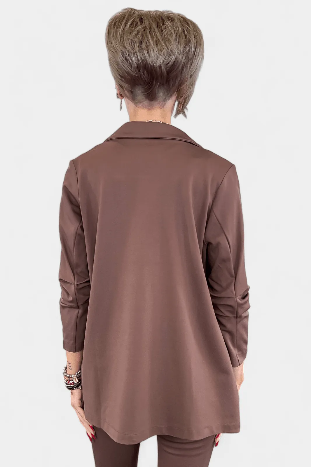 Brown 3/4 Sleeve Blazer [NO RETURNS]