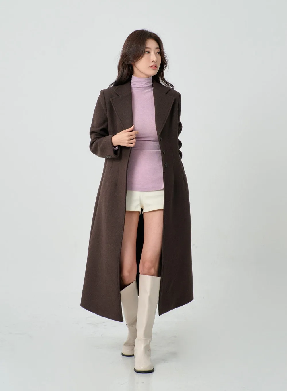 Button Long Coat IO31