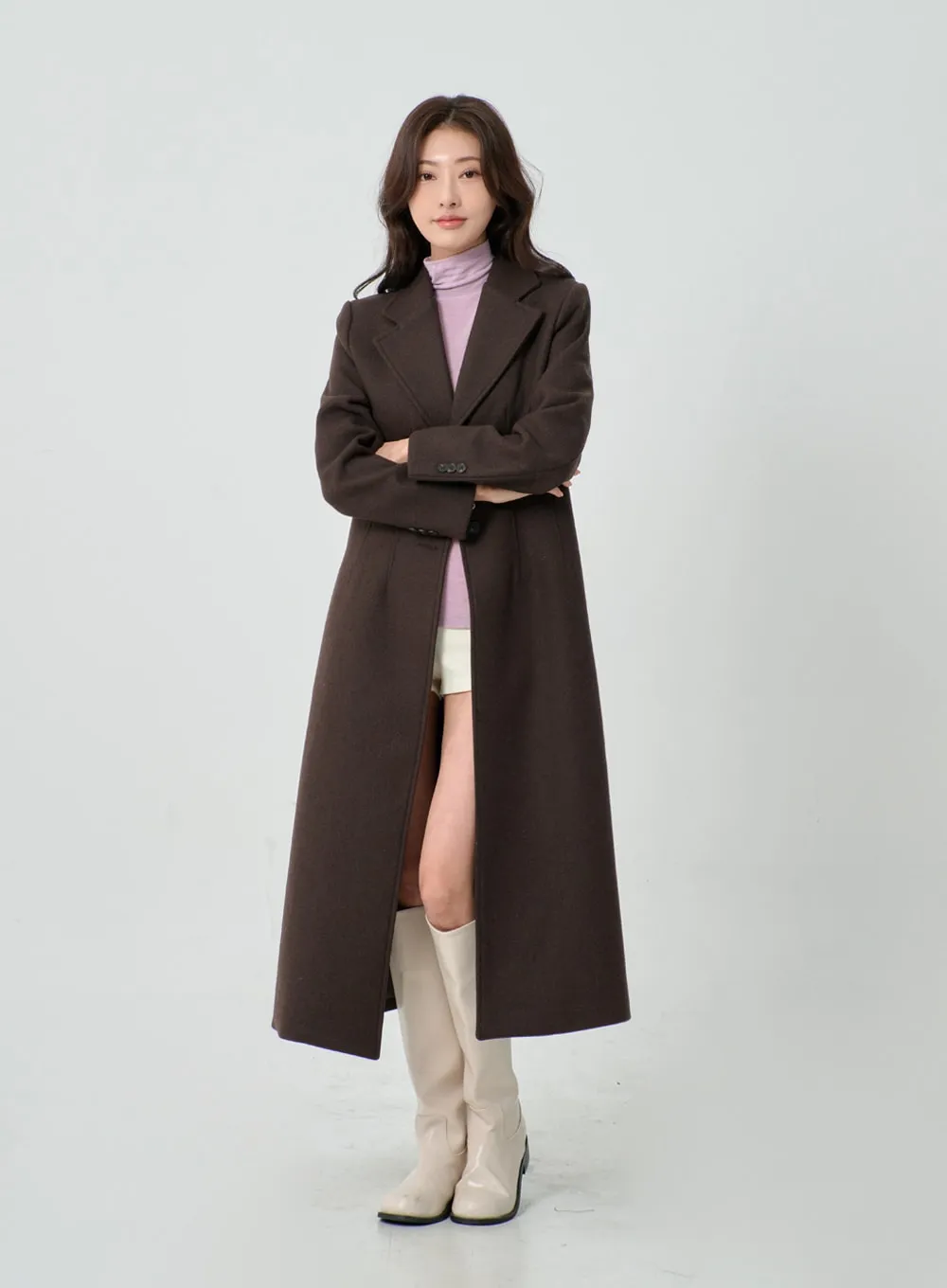 Button Long Coat IO31