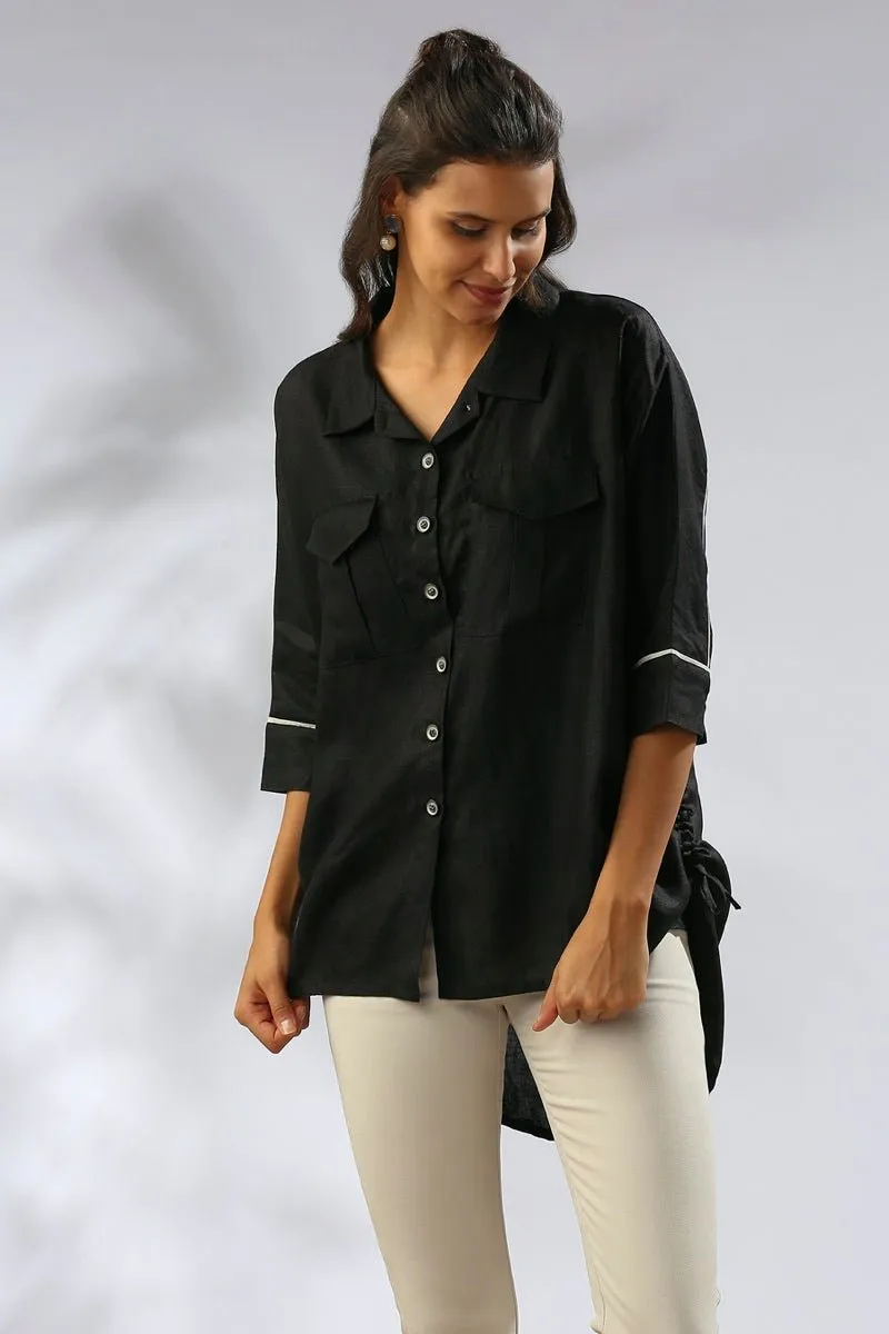 Canopy Kimono Shirt - Black