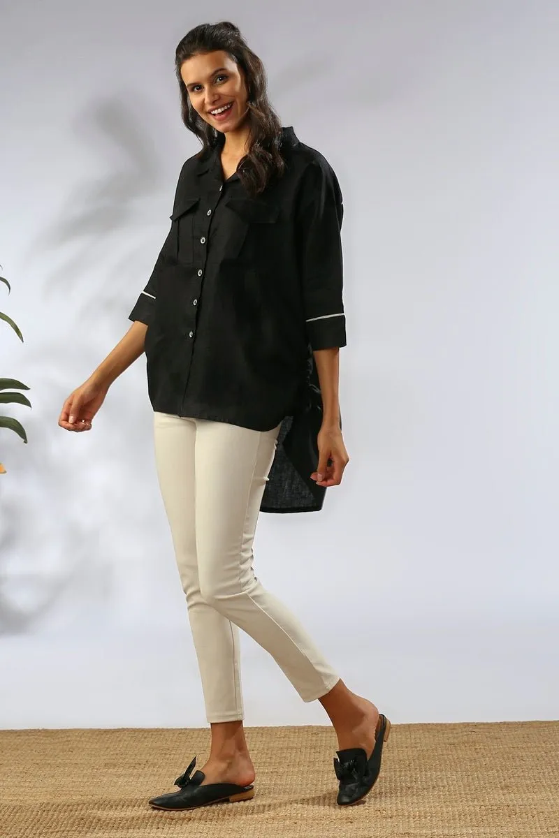 Canopy Kimono Shirt - Black