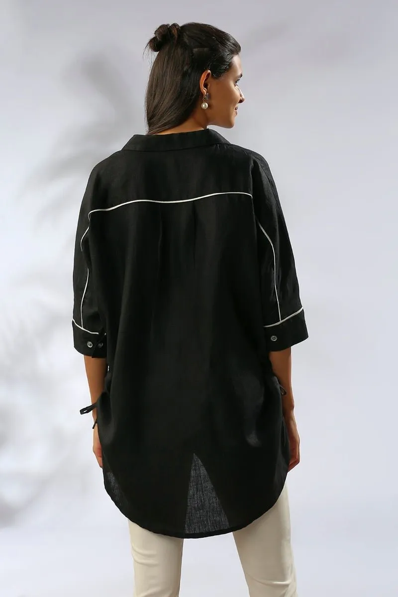 Canopy Kimono Shirt - Black