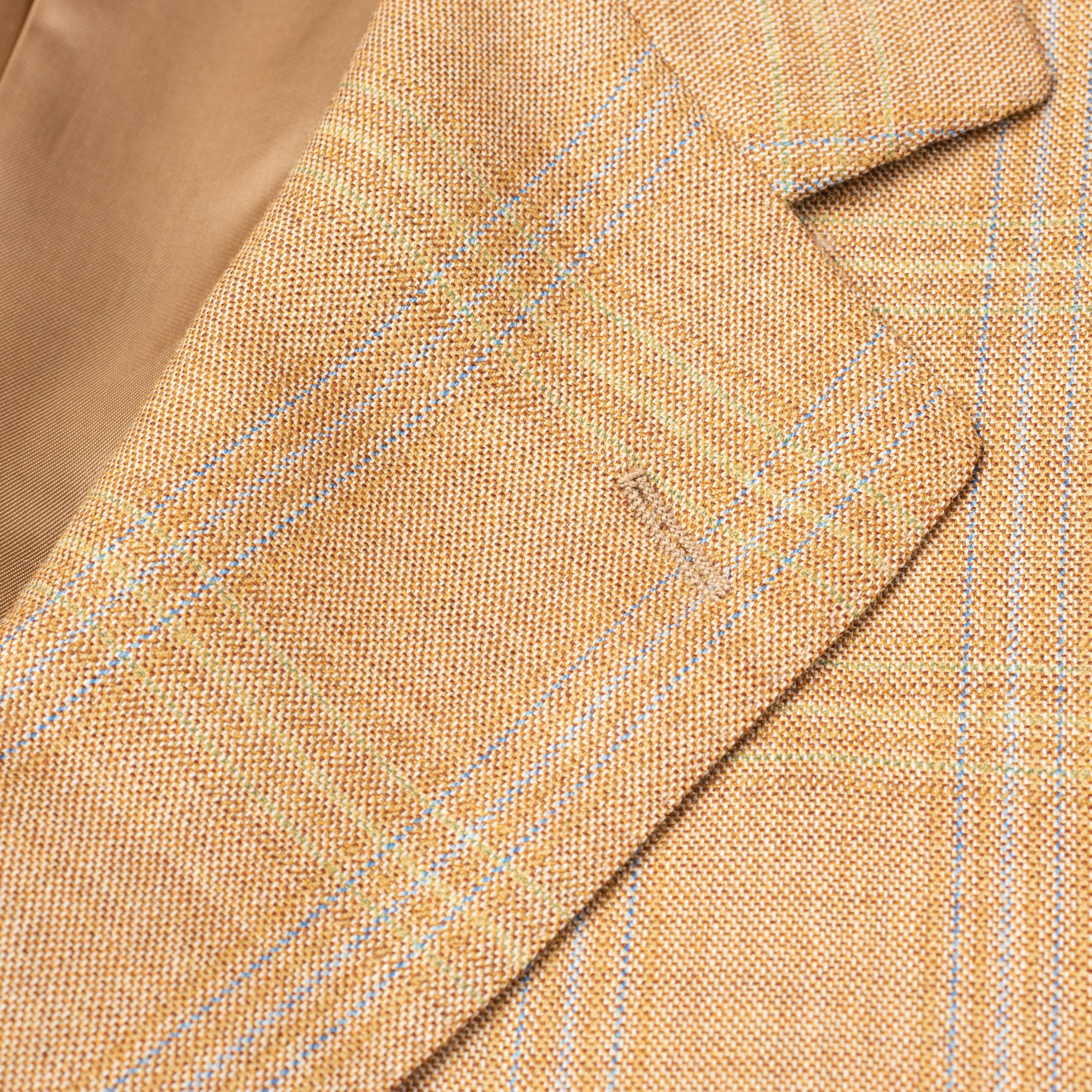 CASTANGIA 1850 Tan Plaid Wool Sport Coat Jacket EU 50 NEW US 40