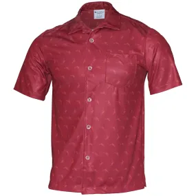 Champion Men's Vault State of Florida Sublimated Design Short Sleeve Woven Button Up - Garnet