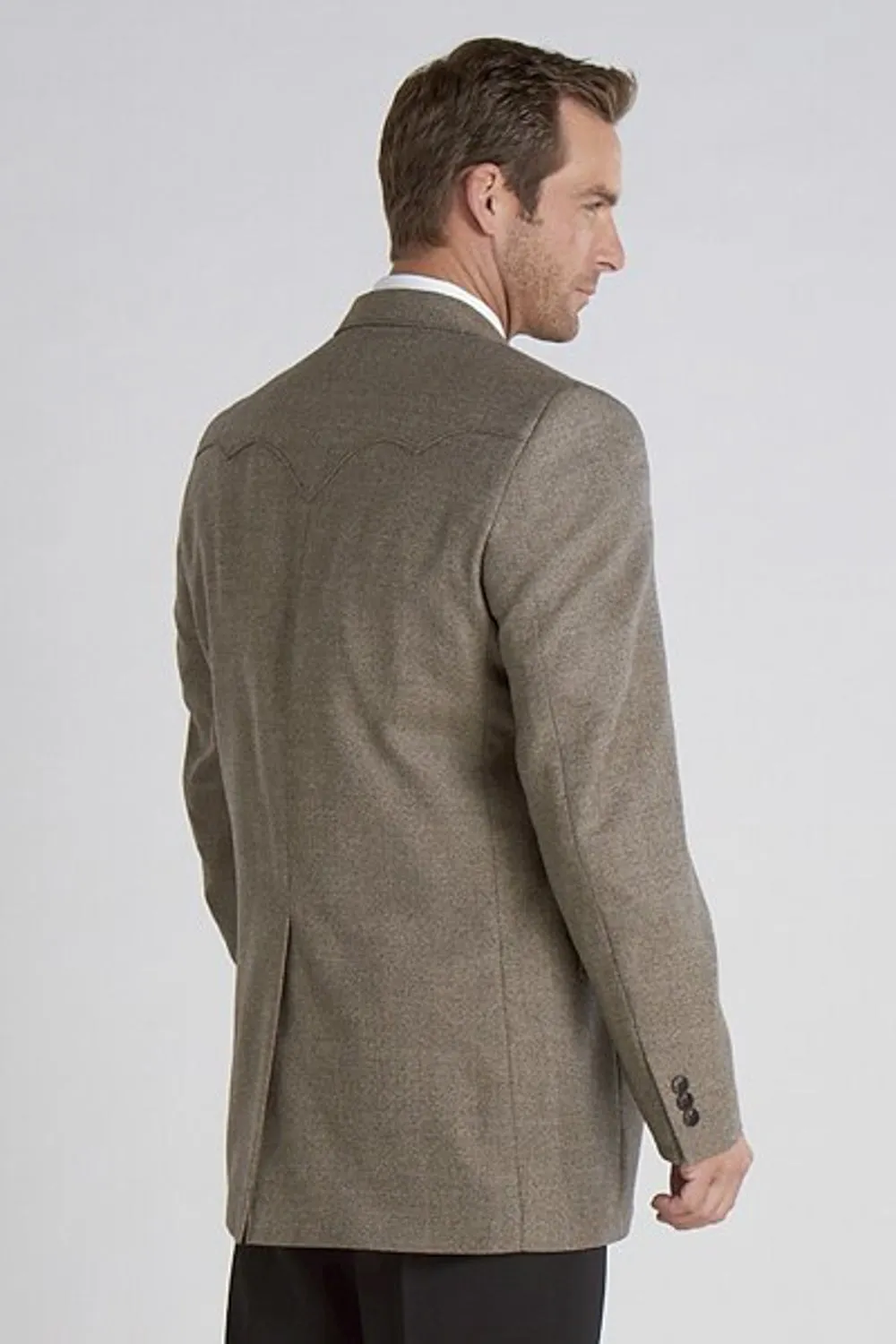 Circle S Mens Donegal Brown Wool Blend Plano Sport Coat 48 R