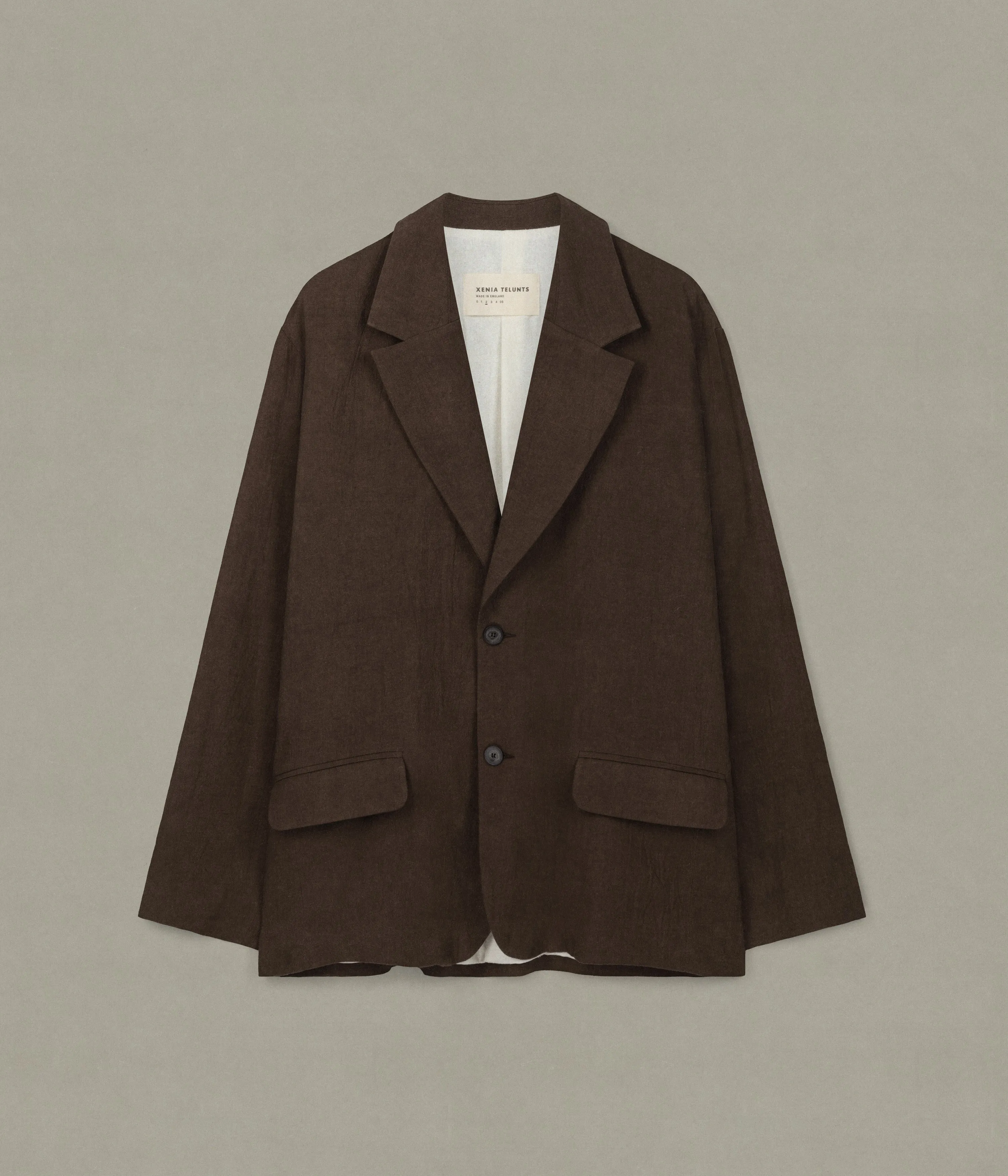 Cotton Blazer, Brown