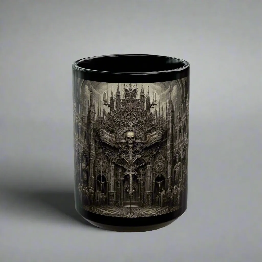 Darkened Path Gothic Coffee Mug – Discover the Dark Art of Coffee Rituals