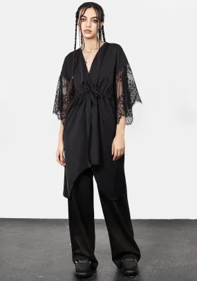 Departed Lace Sleeve Kimono