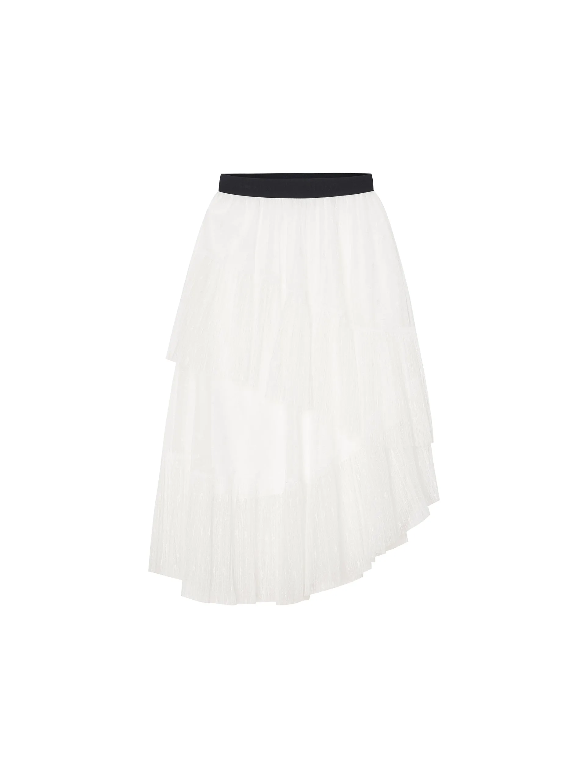 Elasticated Ruffle Laced Skirt