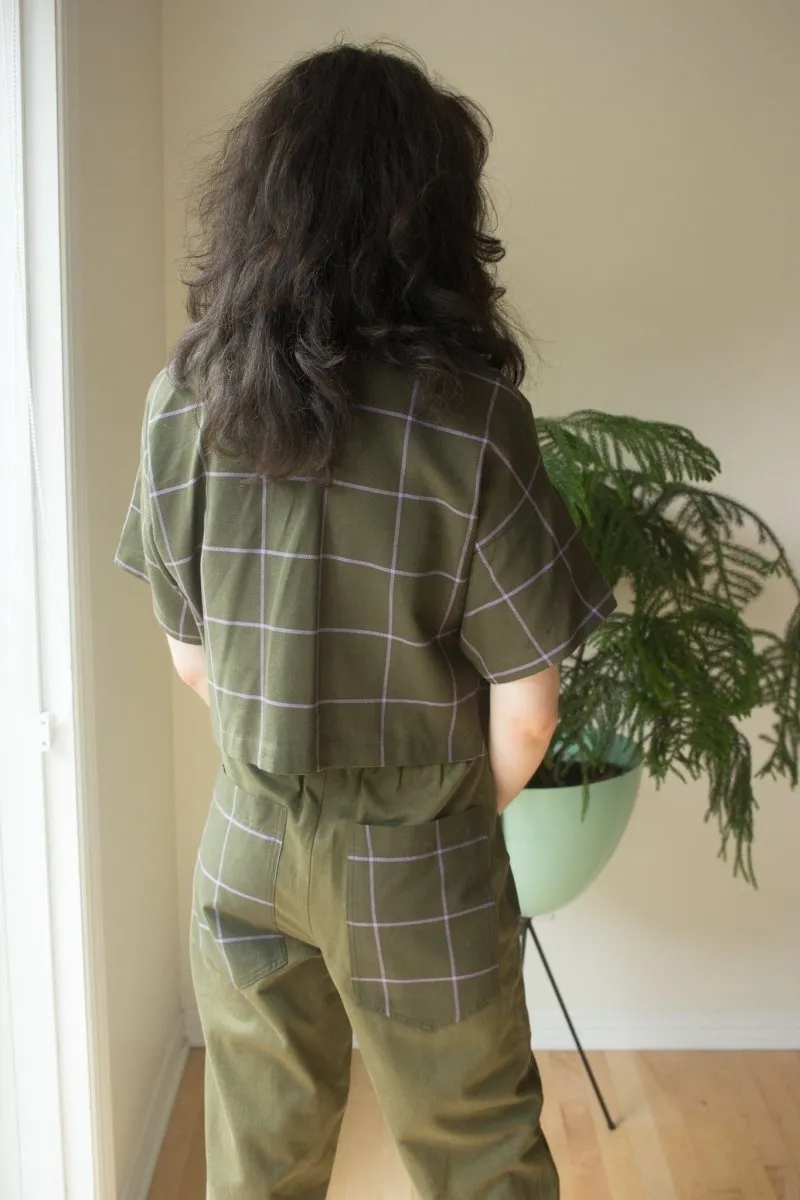 Eve Gravel Meru Shirt - Green/Lavender (In-Store)