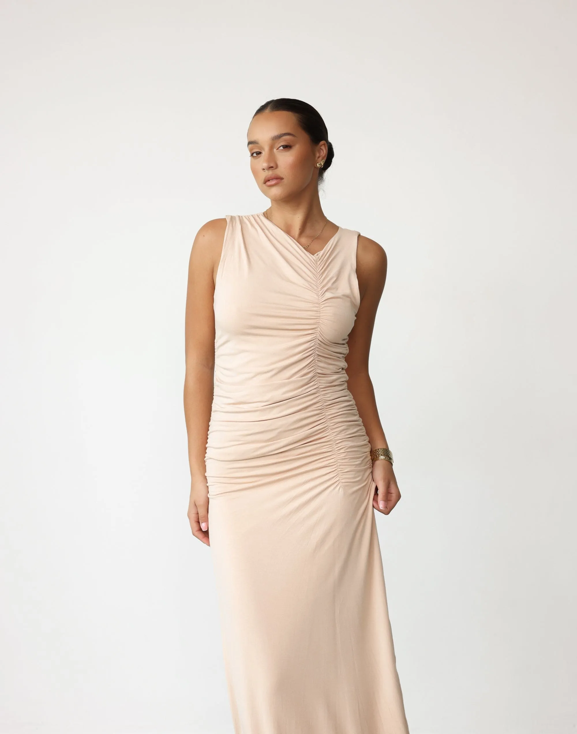 Everleigh Maxi Dress (Beige)