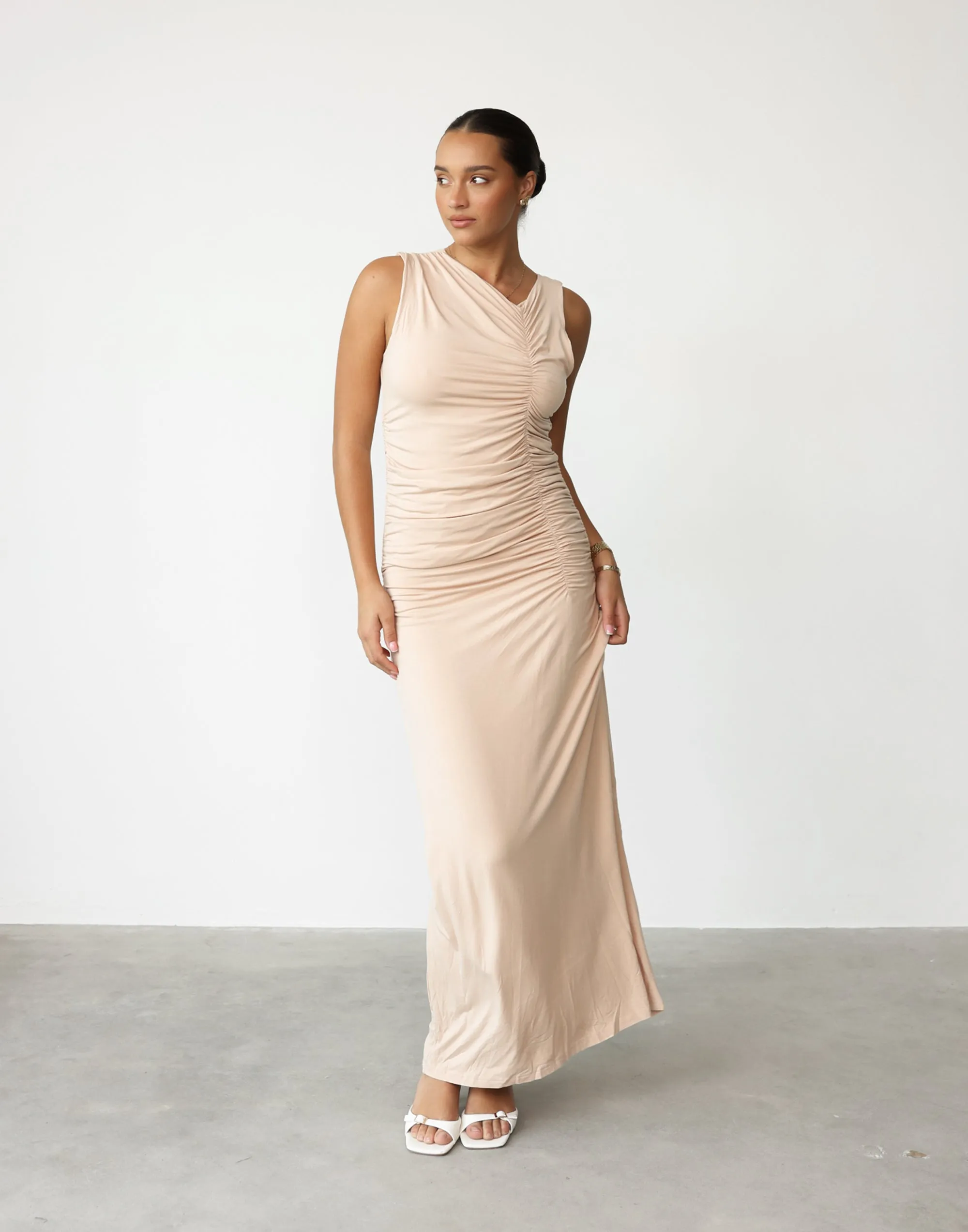 Everleigh Maxi Dress (Beige)