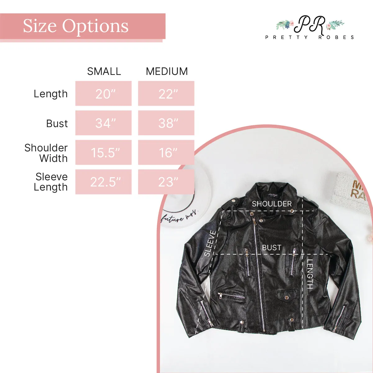 (Faux Leather) Customized Leather Jackets Bridal Gifts