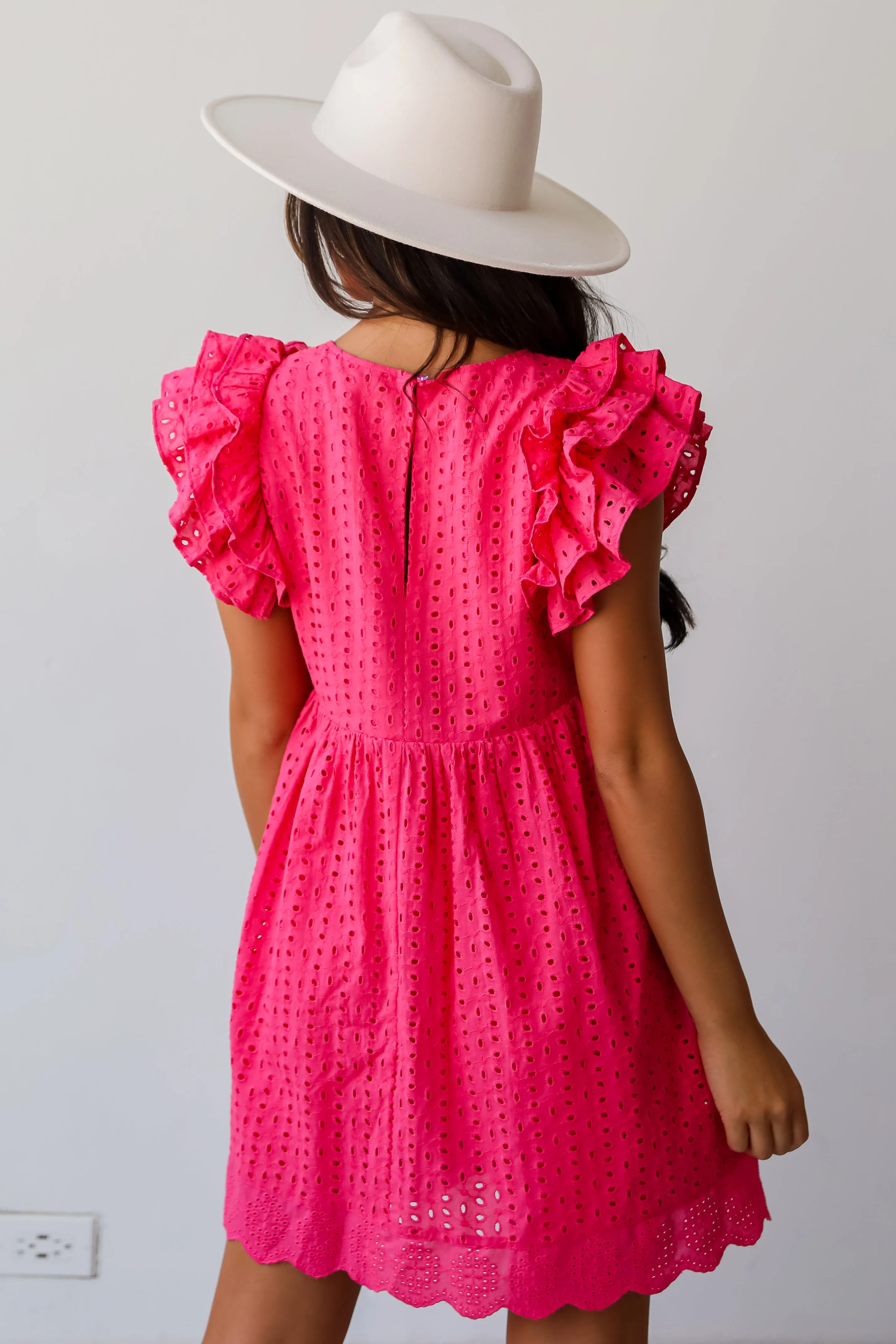 FINAL SALE - Truly Heavenly Eyelet Romper Dress