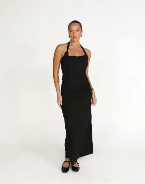 Fiore Maxi Dress (Black)