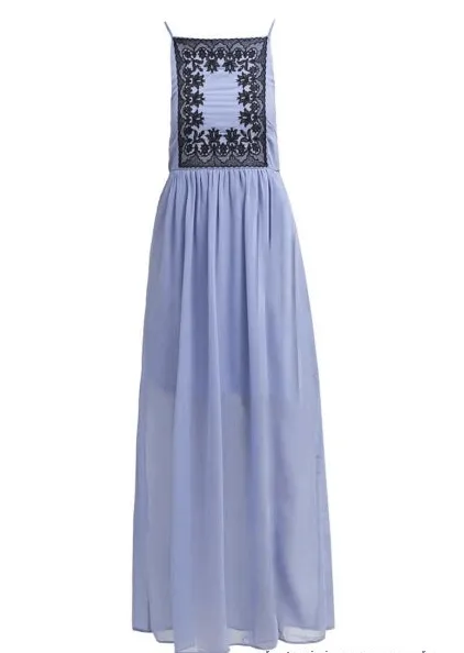 First And I Fijacob Country Blue / Black Maxi Dress