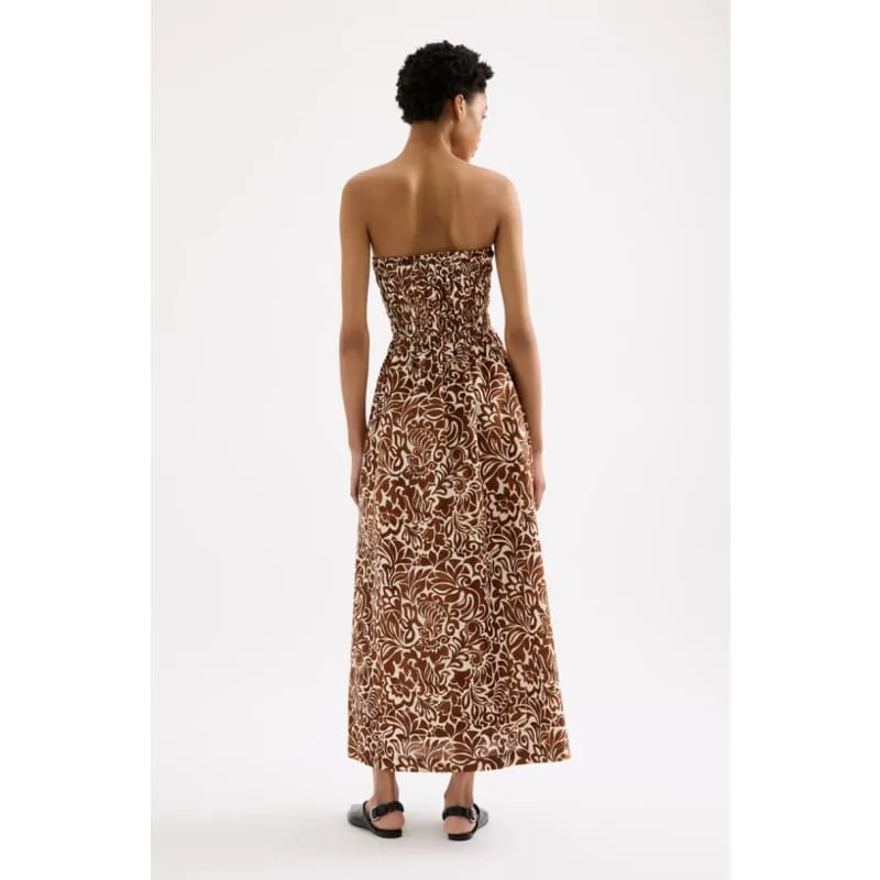 Florense Shirred Maxi Dress