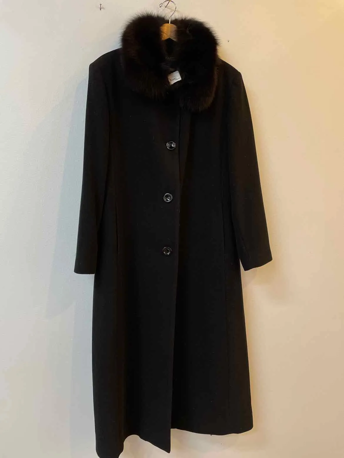 Forecaster Size 18 Black Wool/Fur Coat