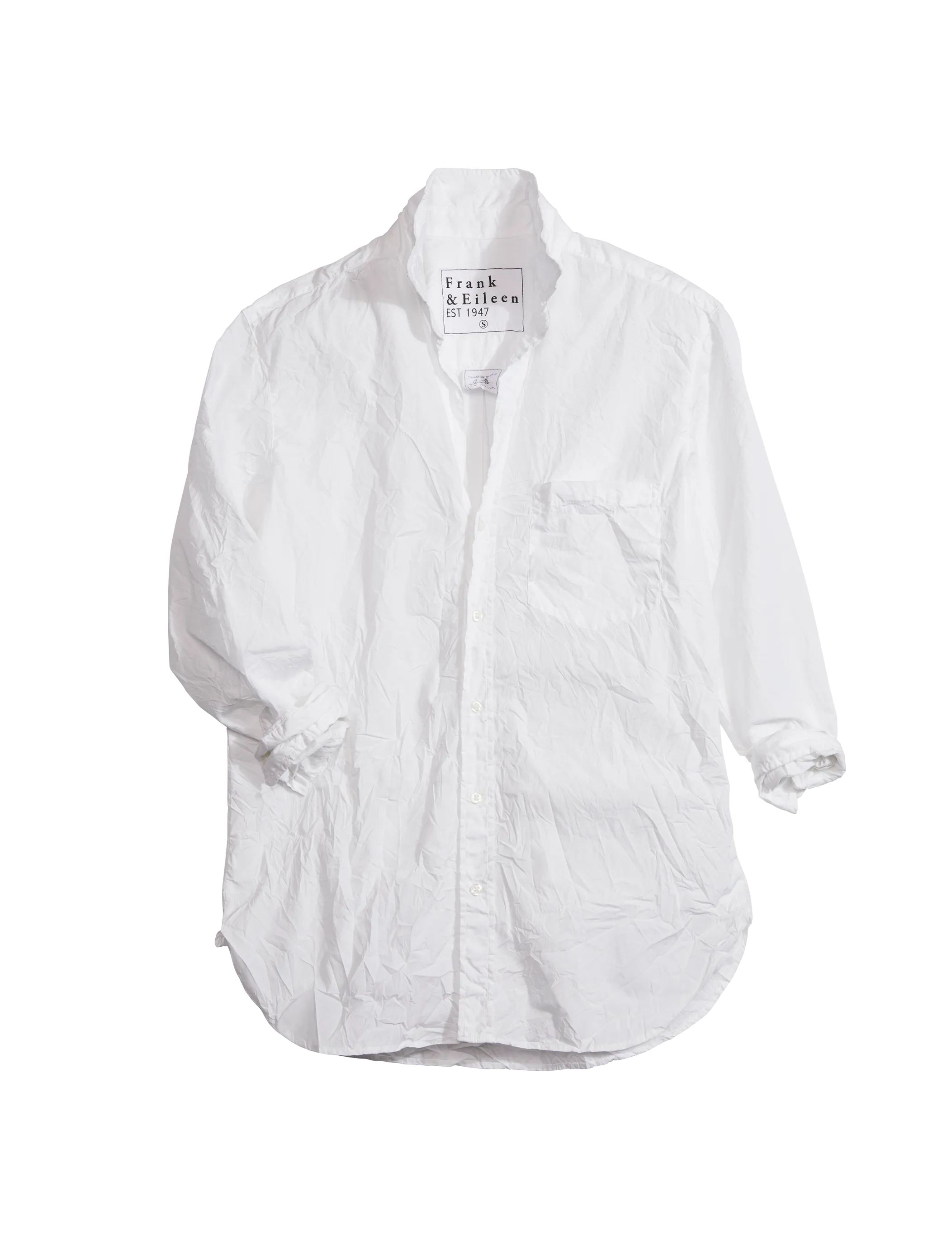 Frank & Eileen - Joedy Woven Button Up in White Crinkle Superfine